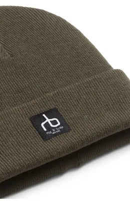 rag & bone rag & bone Evan Beanie in Dark Green — Men Autumn grey Accessories
