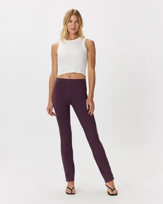 Quince Quince | Women's Ultra-Stretch Ponte Straight Leg Pants in Dark Orchid Purple — Women Autumn purple Trousers & Chinos