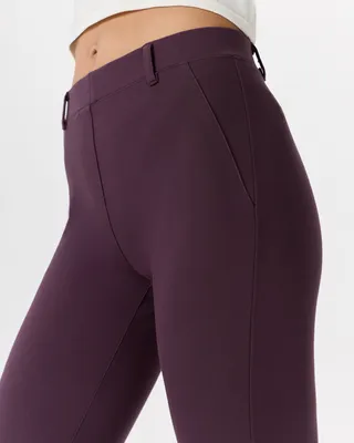 Quince Quince | Women's Ultra-Stretch Ponte Straight Leg Pants in Dark Orchid Purple — Women Autumn purple Trousers & Chinos
