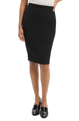 Theory Theory Slim Fit Stretch Wool Pencil Skirt in Black — Women Winter black Skirts