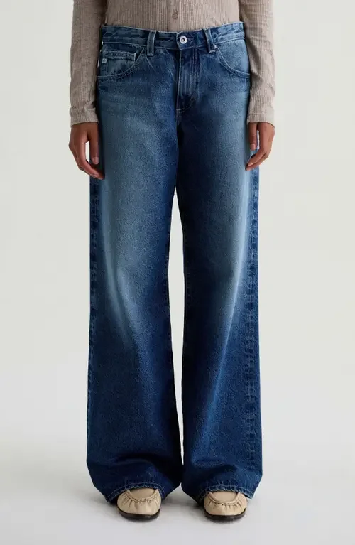 AG AG Adria Low Rise Wide Leg Jeans in Ojai — Women Winter navy Pants