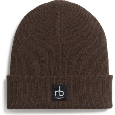 rag & bone rag & bone Evan Beanie in Stonewall — Men Autumn brown Accessories