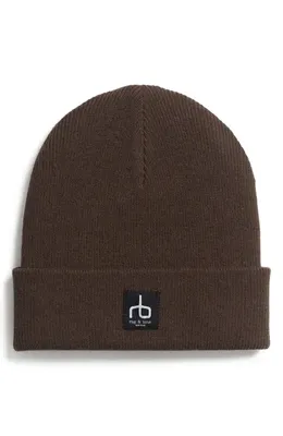rag & bone rag & bone Evan Beanie in Stonewall — Men Autumn brown Accessories