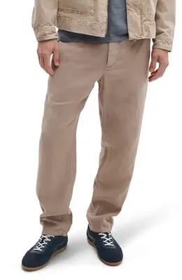 rag & bone rag & bone Evan Back Elastic Waist Linen Dress Pants in Beige — Men Autumn beige Pants