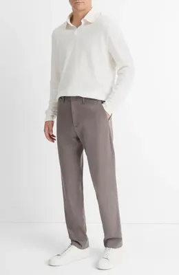 Vince Vince Owen Stretch Cotton Chinos in Iron — Men Autumn grey Pants