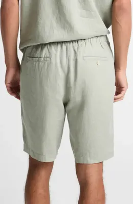 Vince Vince Lightweight Hemp Linen Shorts in Matcha — Men Spring ivory Shorts