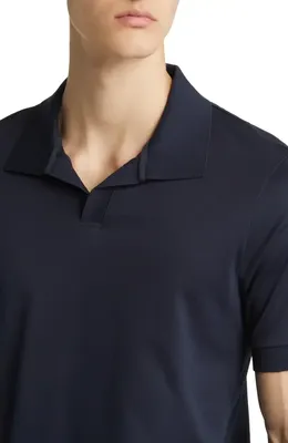 Theory Theory Malden Johnny Collar Polo in Eclipse — Men Winter navy Polos