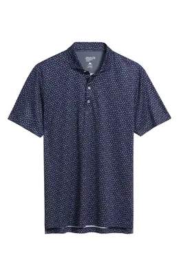 johnnie-O johnnie-O Marina Palm Tree Print Performance Jersey Polo in Navy — Men Winter navy Tops