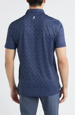 johnnie-O johnnie-O Marina Palm Tree Print Performance Jersey Polo in Navy — Men Winter navy Tops