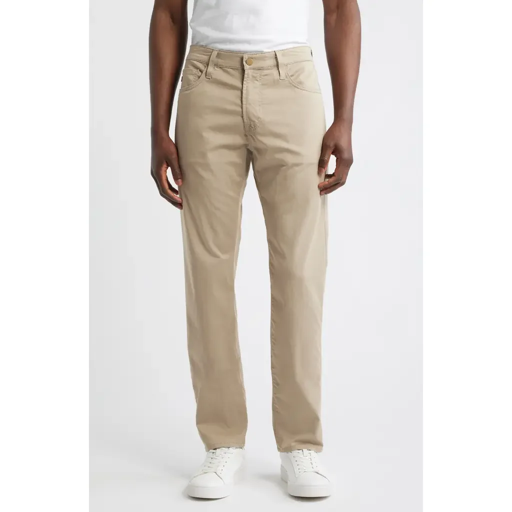 AG AG Tellis Airluxe™ Commuter Performance Sateen Slim Fit Pants in Desert Tan — Men Autumn beige Pants