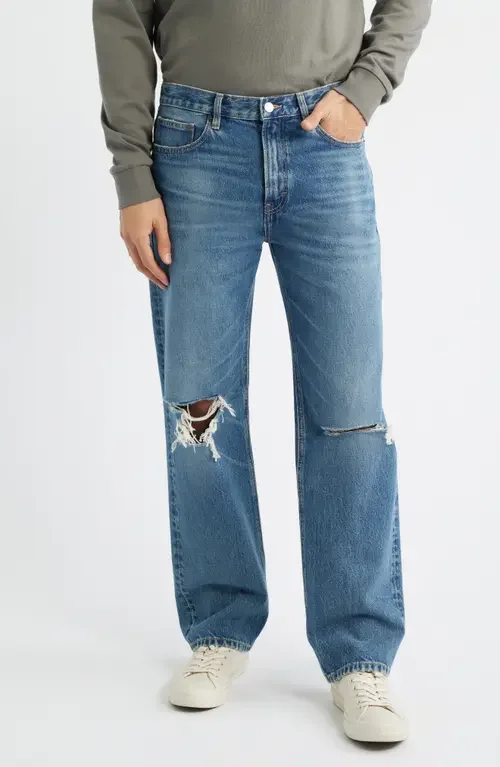 FRAME FRAME Relaxed Fit Jeans in Coolton Destructed — Men Summer blue Pants