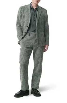 rag & bone rag & bone Butler Classic Fit Marl Stretch Cotton Blend Sport Coat in Navy Multi — Men Autumn grey Outerwear