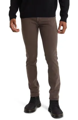 FRAME FRAME L'Homme Slim Fit Five-Pocket Twill Pants in Mocha — Men Autumn brown Pants