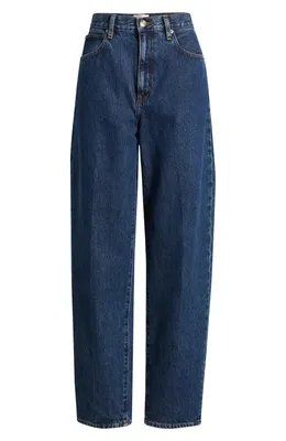 FRAME FRAME The Neat High Waist Barrel Jeans in Lavish — Women Winter navy Jeans & Denim