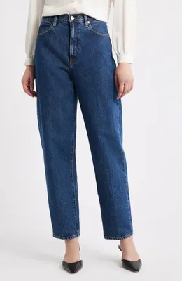 FRAME FRAME The Neat High Waist Barrel Jeans in Lavish — Women Winter navy Jeans & Denim
