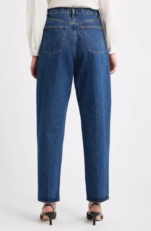 FRAME FRAME The Neat High Waist Barrel Jeans in Lavish — Women Winter navy Jeans & Denim