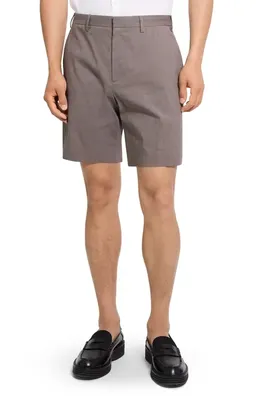 Theory Theory Standard Good Linen Blend Shorts in Morel — Men Autumn grey Shorts