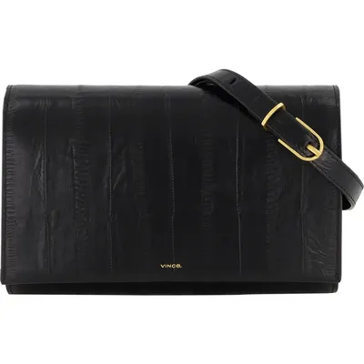 Vince Vince Eel Embossed Leather Wallet on a String in Black — Women Winter black Hand Bags