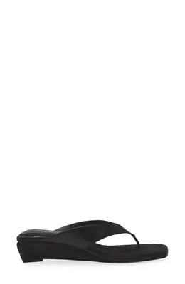rag & bone rag & bone Jo Espadrille Wedge Flip Flop in Black — Women Winter black Shoes