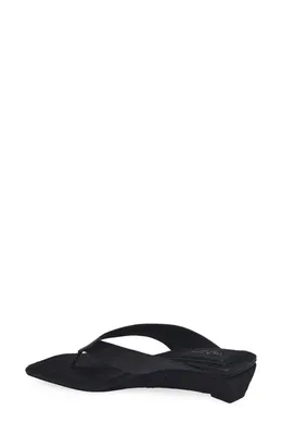rag & bone rag & bone Jo Espadrille Wedge Flip Flop in Black — Women Winter black Shoes