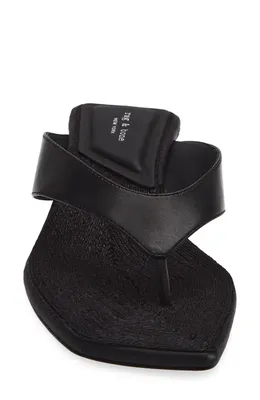 rag & bone rag & bone Jo Espadrille Wedge Flip Flop in Black — Women Winter black Shoes