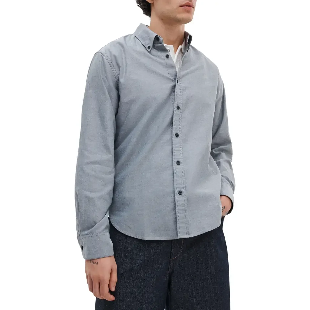 rag & bone rag & bone Classic Fit Oxford Button-Down Shirt in Black/White — Men Summer grey Tops