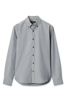 rag & bone rag & bone Classic Fit Oxford Button-Down Shirt in Black/White — Men Summer grey Tops
