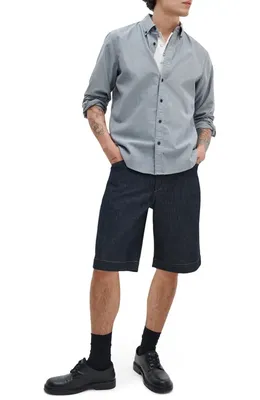 rag & bone rag & bone Classic Fit Oxford Button-Down Shirt in Black/White — Men Summer grey Tops