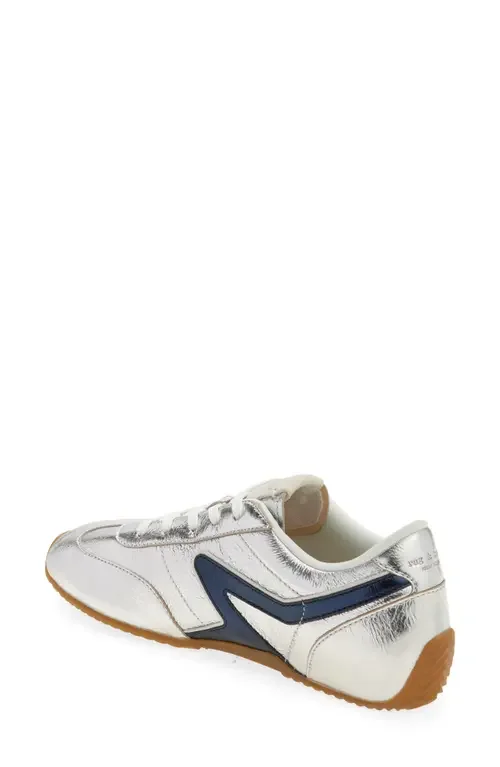 rag & bone rag & bone Retro Runner Slim Ultra Sneaker in Navy/silver — Women Winter white Shoes