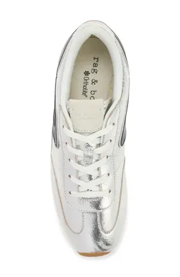 rag & bone rag & bone Retro Runner Slim Ultra Sneaker in Navy/silver — Women Winter white Shoes