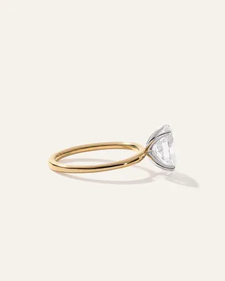 Quince Quince Women's Lab Grown Diamond Oval Petite Classic Engagement Ring 2ct in Yellow Gold — Women Spring white Accessories