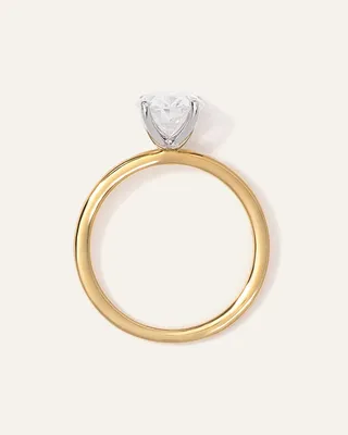 Quince Quince Women's Lab Grown Diamond Oval Petite Classic Engagement Ring 2ct in Yellow Gold — Women Spring white Accessories