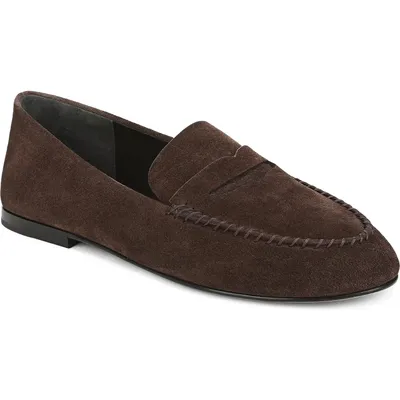 Vince Vince Teo Penny Loafer in Cacao Brown — Women Autumn chocolate Shoes