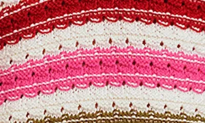 Boden Boden Maeve Stripe Pointelle Detail Cotton Sweater in Multi Stripe — Women Spring white Tops