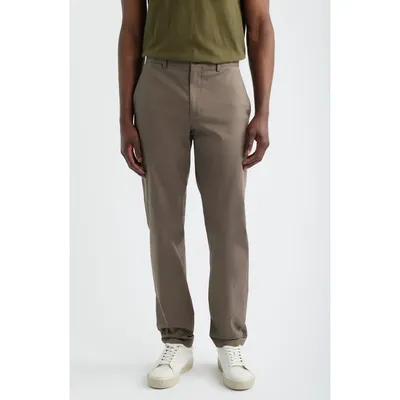Theory Theory Zaine Slim Chino in Moonsoft Cotton Blend Trousers in Morel — Men Autumn grey Pants