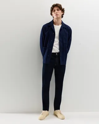 Quince Quince | Men's Warren Stretch Slim Jeans in Clean Rinse — Men Summer navy Jeans & Denim