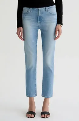 AG AG Mari Mid Rise Ankle Slim Straight Leg Jeans in Cruiser — Women Summer grey Pants
