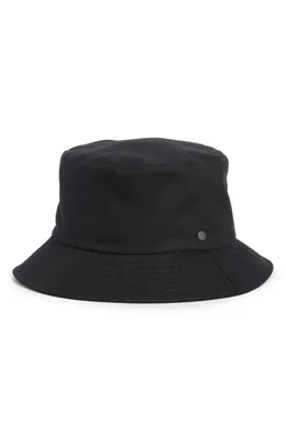 Vince Vince Cotton Canvas Bucket Hat in Black — Men Winter black Accessories