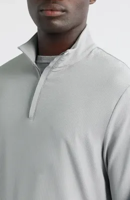 johnnie-O johnnie-O Hoppin Rib Quarter Zip in Seal — Men Winter white Tops
