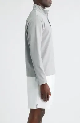 johnnie-O johnnie-O Hoppin Rib Quarter Zip in Seal — Men Winter white Tops