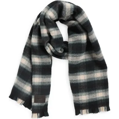 Vince Vince Brushed Double Face Merino Wool Scarf in Country Racer — Men Summer black Accessories