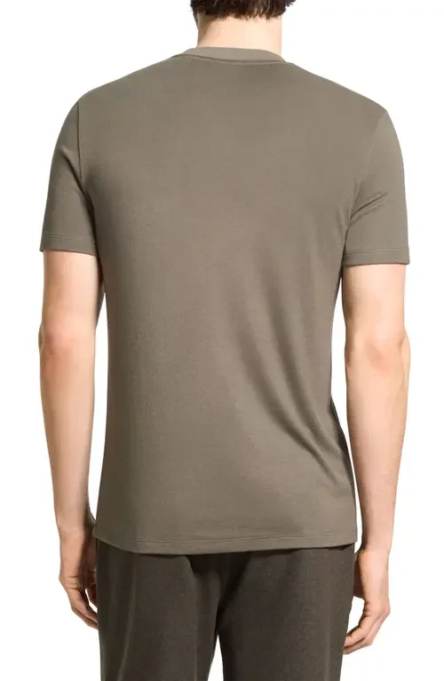 Theory Theory Sarior Anemone Milano T-Shirt in Tarmac — Men Autumn grey Tops