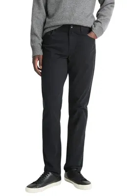 Vince Vince Dylan Slim Fit Peached Stretch Cotton Pants in Black — Men Winter black Pants