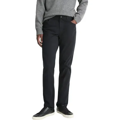 Vince Vince Dylan Slim Fit Peached Stretch Cotton Pants in Black — Men Winter black Pants