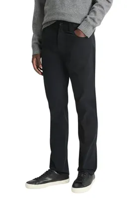 Vince Vince Dylan Slim Fit Peached Stretch Cotton Pants in Black — Men Winter black Pants
