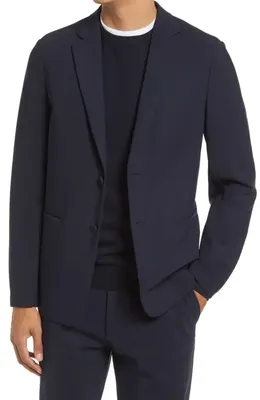 Theory Theory Clinton Precision Ponte Knit Blazer in Baltic — Men Winter navy Outerwear