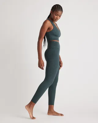 Quince Quince | Women's Ultra-Soft High-Rise Legging in Heather Green — Women Autumn khaki Athletic Pants