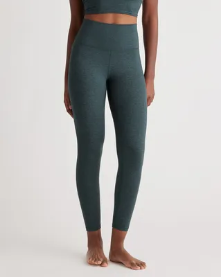 Quince Quince | Women's Ultra-Soft High-Rise Legging in Heather Green — Women Autumn khaki Athletic Pants