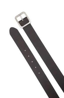 Vince Vince Pebbled Leather Belt in Chocolate — Men Winter black Accessories