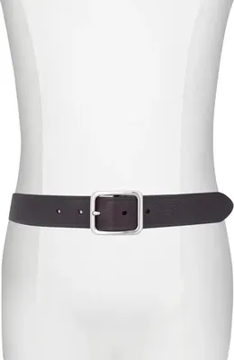 Vince Vince Pebbled Leather Belt in Chocolate — Men Winter black Accessories